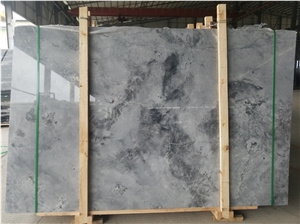 China Rhine Grey-Blue Marble Slabs Polish