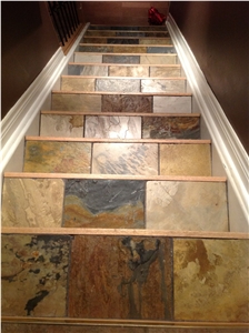 China Multicolor Slate Rusty Wall Floor Steps Tiles