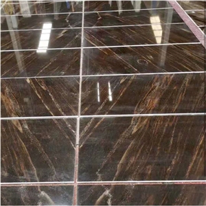Coffee Brown Imperial Marble Bookmatch Tiles Home Pattern