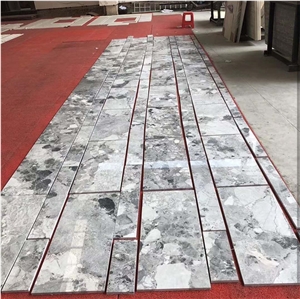 Vuca Grey Pandora White Marble Slab Tiles