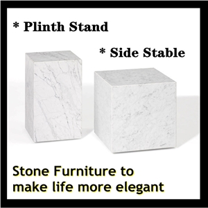 Natural Stone Table Side,Marble Plinth Stand,Home Table Top