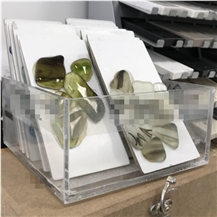 Acrylic Mosaic Stone Tile Display Box For Cards