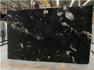 Natural Stone Titanium Black Granite For Slab & Tile