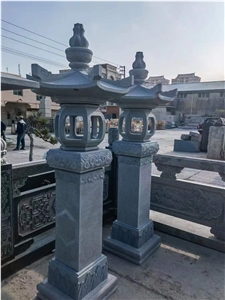 Japan Style Exterior Lantern, Pedestal Garden Lamps