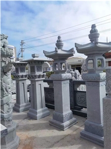 Japan Style Exterior Lantern, Pedestal Garden Lamps