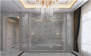 China Yobo Grey Marble Polished Wall Slabs