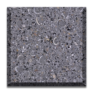 Grey Terrazzo Slab Flooring Tile Artificial Stone