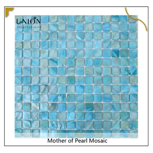 Blue Mother Of Pearl Shell Mosaic Backsplash Tile DIY Color