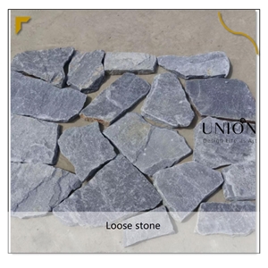 Natural Stone Decoration Dark Grey Limestone Dry Stack Stone