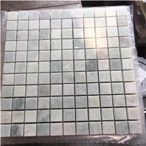 Ming Green Marble Mini-Square Mosaic Tile