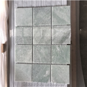 Ming Green Marble Square Mosaic Tile