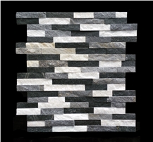 Mixed Quartzite Stacked Ledgestone Panels Stone Veneer