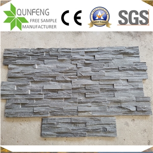 China Natural Split Stacked Stone Panel Grey Slate Ledger