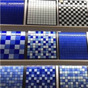 Glass Mosaic Tiles For Swimming Pool / Bathroom / Watertub