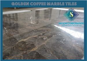 Big Promotion Golden Coffee Marble Tiles