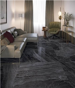 Black 600 X 600Mm Polished Marble Floor Tile