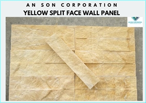Hot Product Yellow Split Face Wall Cladding Panel