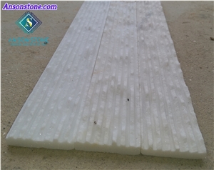 Line Chiseled White Wall Stone 20X40 Thickness 15Mm