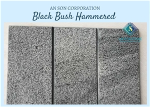 Top Product Black Bush Hammered Marble Tiles