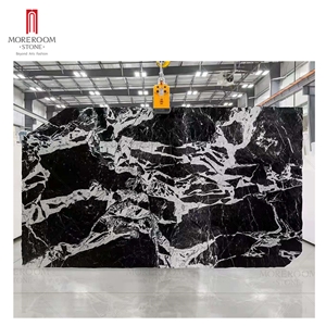 1600*3200*6Mm Black Marble Look Large Format Sintered Stone Countertop