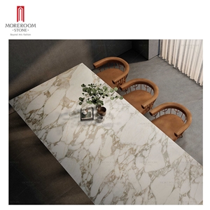 1600*3200 Calacatta Gold Marble Look Porcelain Floor Tile