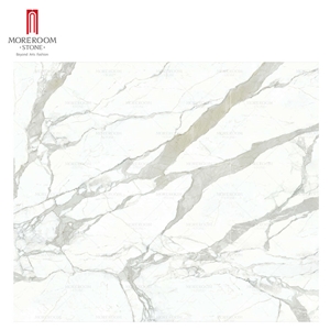 1600*3200 Porcelain Calacatta White Marble Look Tile