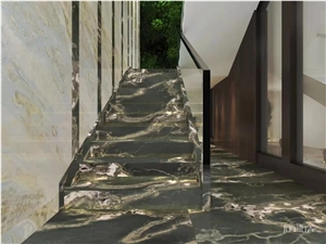 Alpha Green Quartzite Floor Tile Wallstone Stair
