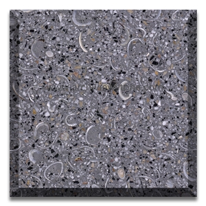 Classic Dark Grey Cement Terrazzo Slabs