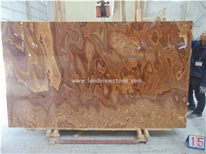 Red Onyx Slabs For Kitchen And Bathroom