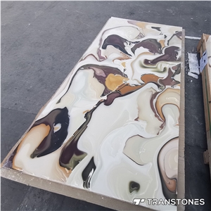 Artificial Stone Commercial Counters, Artificial Marble Slab For Reception Desk