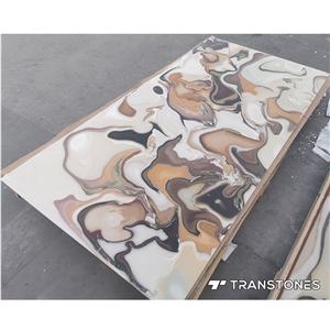 Kitchen Table Tops Artificial Marble Slab For Reception Desk
