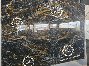 Golden Black And Marquina Gold Marble