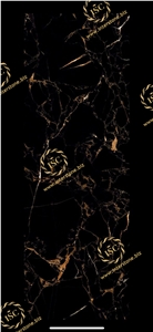 Golden Black And Marquina Gold Marble