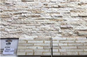 Dragon Yellow Onxy Stacked Stone Wall Panel