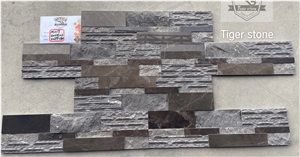 Espacato Coffe Brown Marble Wall Cladding Veneer,Feature Wall Panel,Stacked Stone Veneer