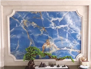 Blue Onyx Wall Tile For Home Decor Slabs