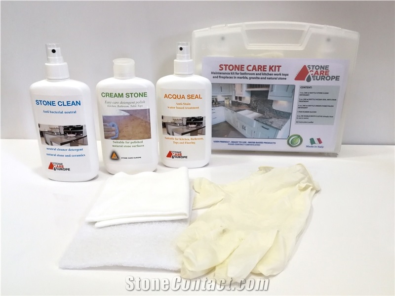 Stone Care Kit-Stone Maintenance, Cleaning- Granite & Marble