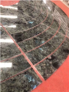 Polished Madagascar Labradorite Blue Granite Slab