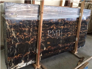 Afghanistan Marble Black And Gold Slabs