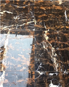 Black & Gold Flooring Marble
