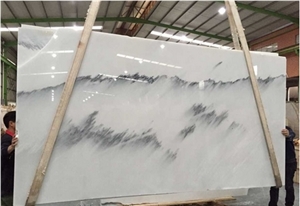 China Landscape White Marble Slabs  White Marble Tiles