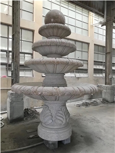 4 Tiers Landscaping Fountain Stone Outdoor Water Features