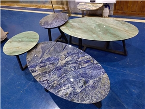 Amazon Green Quartzite Stone Coffee Table Office Furniture Amazonite Table