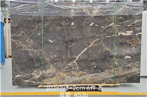 High Quality Polished Golden Brown Marble Slabs