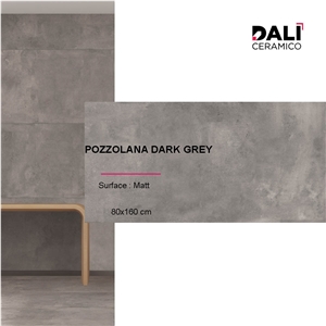 Pozzolana Dark Grey Porcelain Tiles
