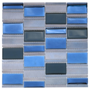Rhombus Pattern Gem Glass Mosaic Tiles