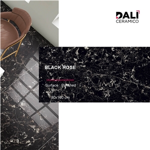 BLACK ROSE-Crystal Porcelain Tiles 80X160cm - 9 & 20Mm