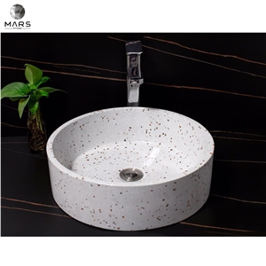 Modern Fashion Artificial Terrazzo Wash Basin Round Shape