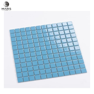 Swimming Pool Aquatic Ocean Blue Square Glass Mosaic Tile