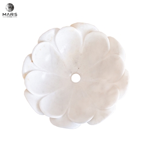 American Style Carrara White Marble Flower Shape Sink
